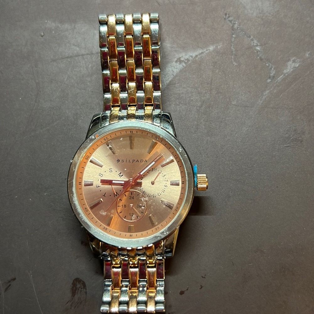 SILPADA At First Blush Stainless Steel 2-Tone Watch T3369 ~ NEW ~ $259 MSRP